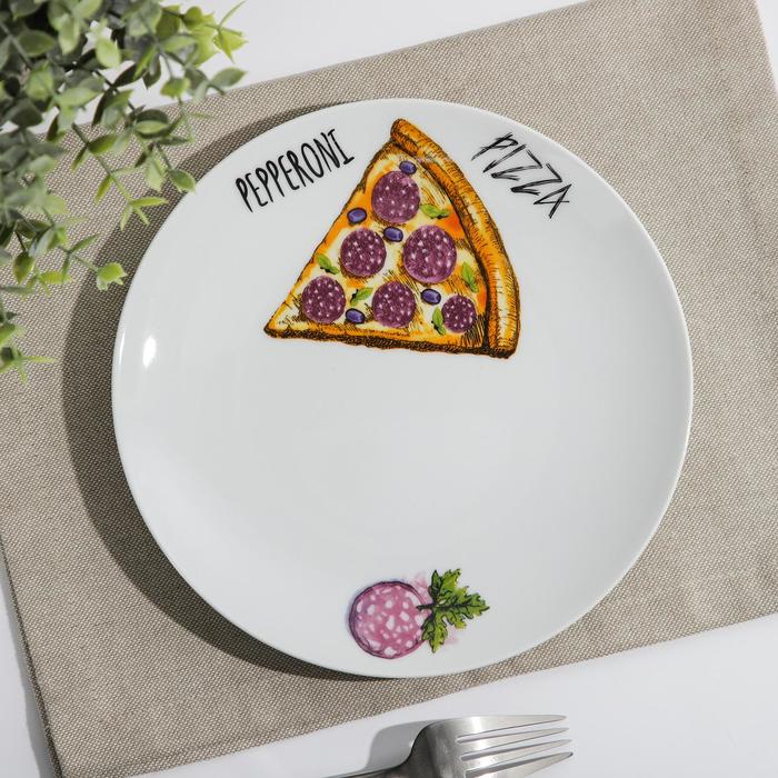 Тарелка мелкая «Пицца», d=20 см, рисунок МИКС
Тарелка мелкая «Пицца», d=20 см, рисунок МИКС