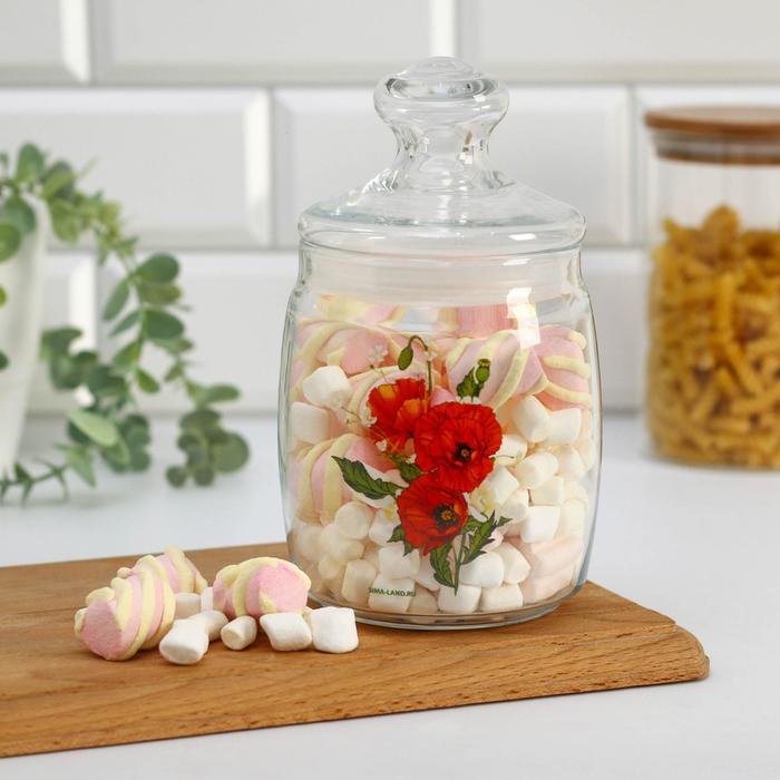 Банка со стеклянной крышкой "Мак", 900 мл
Банка со стеклянной крышкой "Мак", 900 мл