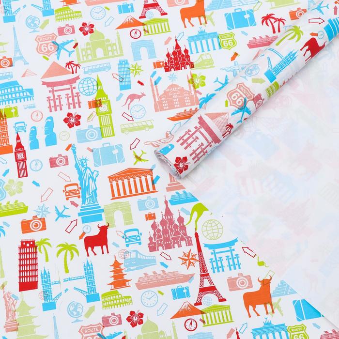 Бумага упаковочная крафт "Путешествие", 0,55 х 10 м, 70 г/м²
Бумага упаковочная крафт "Путешествие", 0,55 х 10 м, 70 г/м²