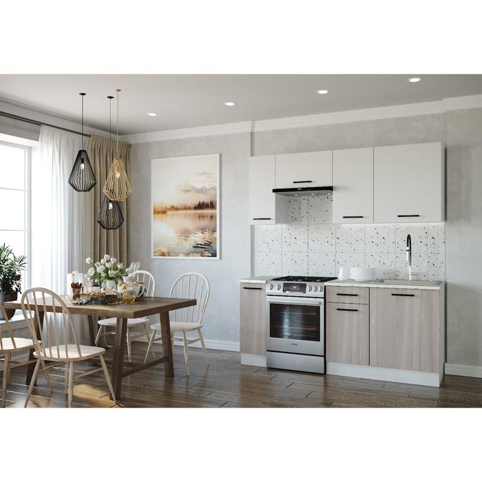 Кухонный гарнитур Демо 1832х600 Белый/ Мрамор Марквина белый/ Жемчуг,Шимо св 
Кухонный гарнитур Демо 1832х600 Белый/ Мрамор Марквина белый/ Жемчуг,Шимо св