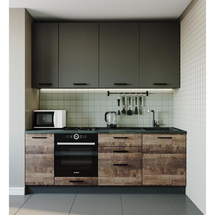 Кухня Гранж 2232х600 Антрацит/Детройт/Гранж, Антрацит
Кухня Гранж 2232х600 Антрацит/Детройт/Гранж, Антрацит