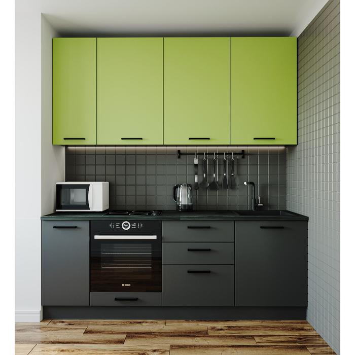 Кухня Амазонка 2232х600 Антрацит/Детройт/Лайм, Антрацит
Кухня Амазонка 2232х600 Антрацит/Детройт/Лайм, Антрацит