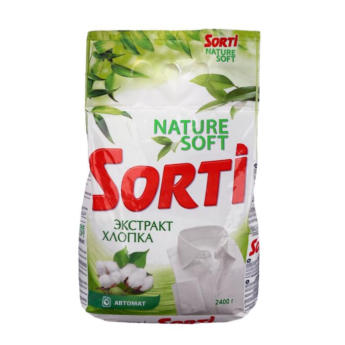 Стиральный порошок Sorti "Экстракт хлопка", автомат, 2.4 кг
Стиральный порошок Sorti "Экстракт хлопка", автомат, 2.4 кг
