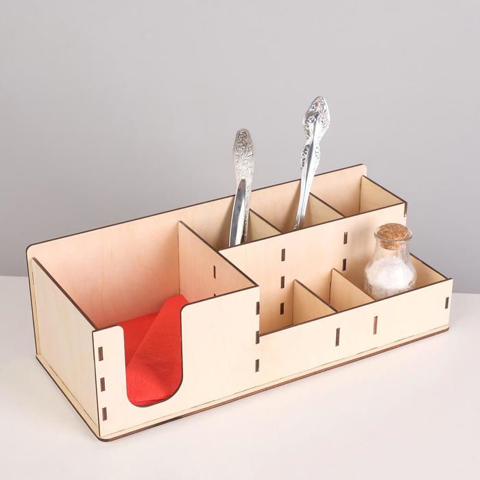 фото Органайзер для баров и кафе, 317*137*100, 3 ячейки, цвет бежевый