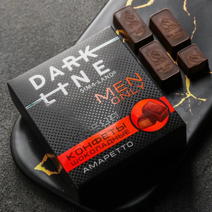 фото Набор конфет с алкоголем men only, амаретто, 200 гр. dark line