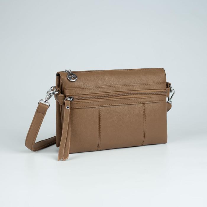 Сумка женская, 3 отдела на молнии, 2 наружных кармана, длинный ремень, цвет светло-коричневый
Сумка женская, 3 отдела на молнии, 2 наружных кармана, длинный ремень, цвет светло-коричневый