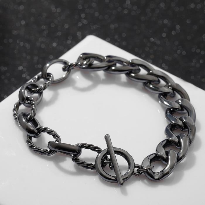 Браслет металл "Цепь" различие, цвет серый ,L=20см 
Браслет металл "Цепь" различие, цвет серый ,L=20см