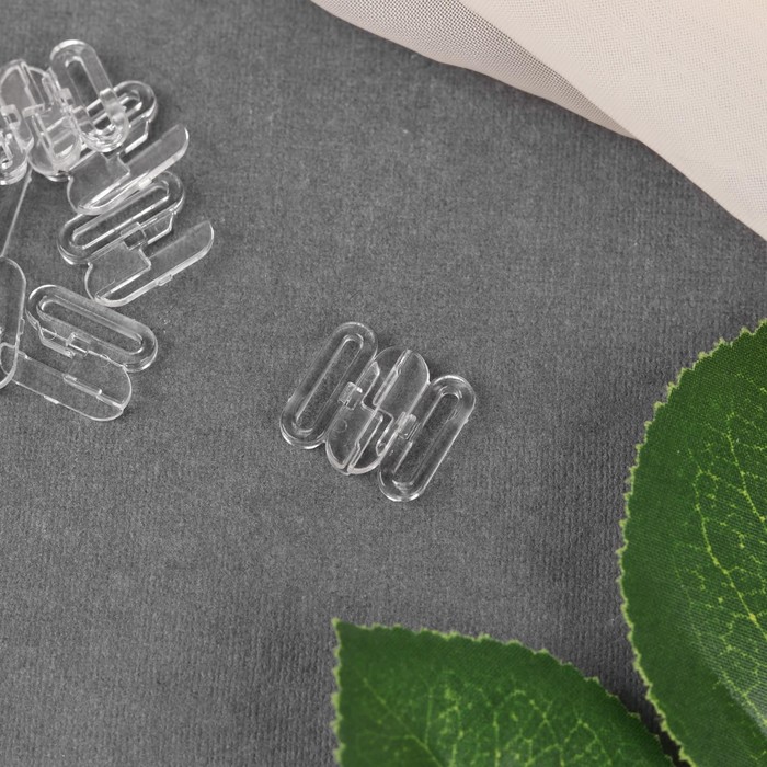 Застёжка для бюстгальтера, пластиковая, 12 мм, 10 шт, цвет прозрачный
Застёжка для бюстгальтера, пластиковая, 12 мм, 10 шт, цвет прозрачный