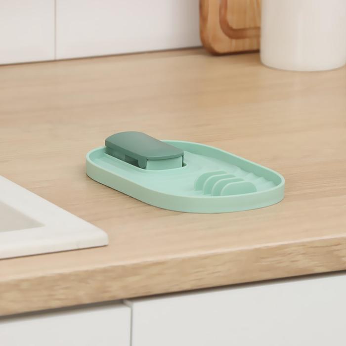 Подставка для крышки и кухонных принадлежностей, 18×11×2 cм, цвет МИКС 
Подставка для крышки и кухонных принадлежностей, 18×11×2 cм, цвет МИКС