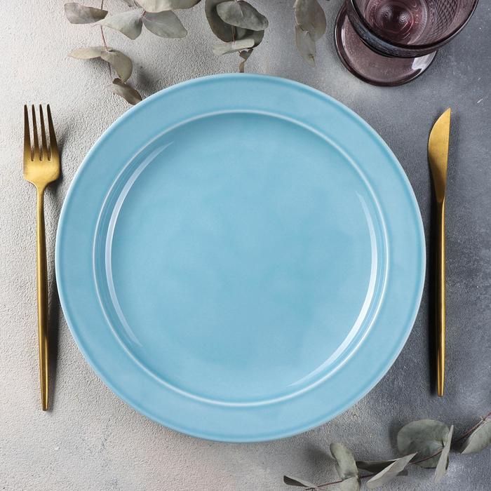 Тарелка мелкая «Акварель», d=26,5 см, цвет голубой
Тарелка мелкая «Акварель», d=26,5 см, цвет голубой