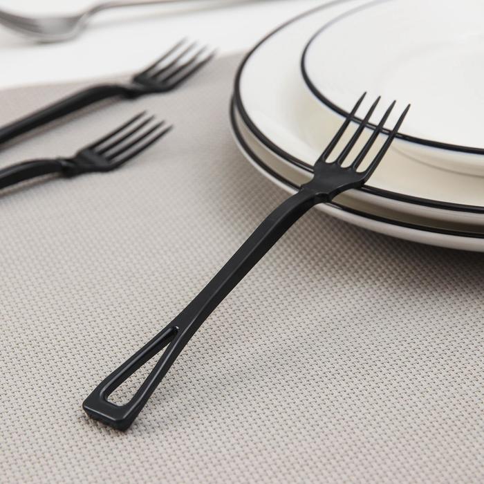 Вилка одноразовая, 14,5 см, цвет чёрный
Вилка одноразовая, 14,5 см, цвет чёрный