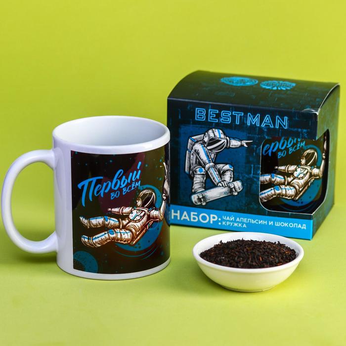 Подарочный набор «Первый во всём»: чай чёрный 50 г., кружка 300 мл
Подарочный набор «Первый во всём»: чай чёрный 50 г., кружка 300 мл