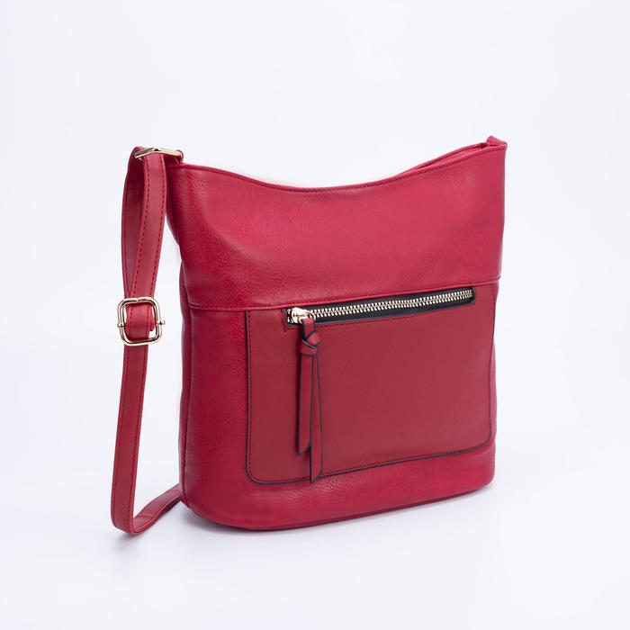 Сумка женская, отдел на молнии, 2 наружных кармана, цвет красный
Сумка женская, отдел на молнии, 2 наружных кармана, цвет красный