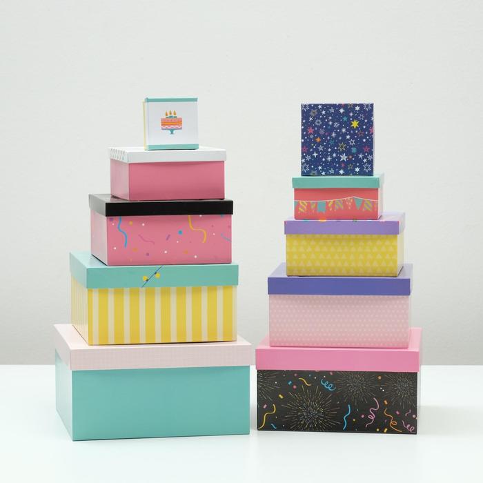 Набор коробок 10 в 1 "С днем рождения", 25,5 х 25,5 х 13 - 7 х 7 х 4 см
Набор коробок 10 в 1 "С днем рождения", 25,5 х 25,5 х 13 - 7 х 7 х 4 см