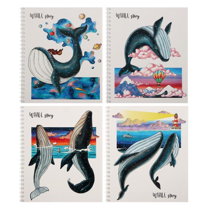 Тетрадь 48 листов в клетку на гребне "Китовые истории", обложка мелованный картон, выборочный лак, блок офсет, МИКС
Тетрадь 48 листов в клетку на гребне "Китовые истории", обложка мелованный картон, выборочный лак, блок офсет, МИКС