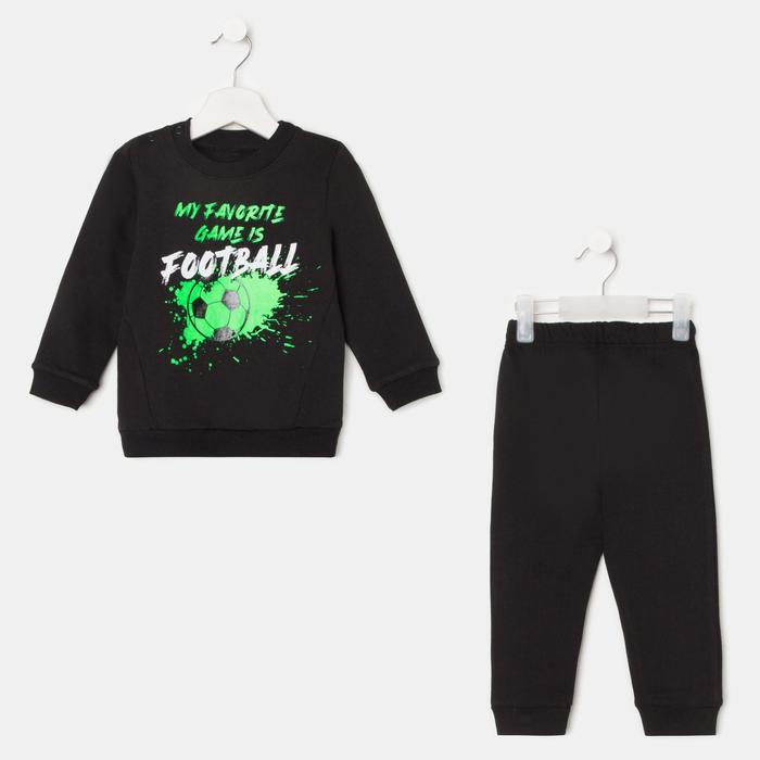 Комплект детский, цвет чёрный/футбол, рост 86 см
Комплект детский, цвет чёрный/футбол, рост 86 см