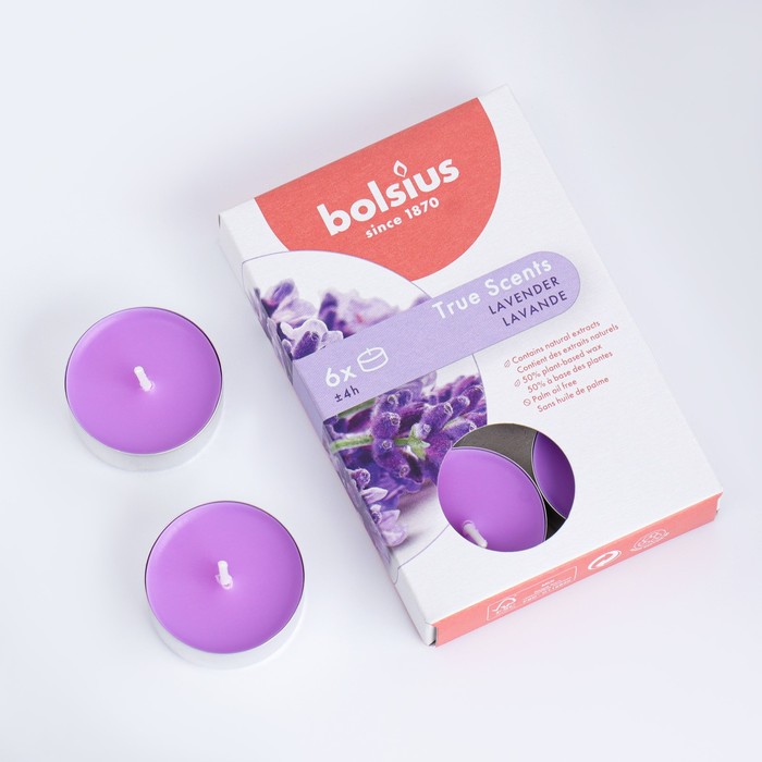 Набор чайных свечей ароматических bolsius "Лаванда", 6 шт, 4 часа
Набор чайных свечей ароматических bolsius "Лаванда", 6 шт, 4 часа