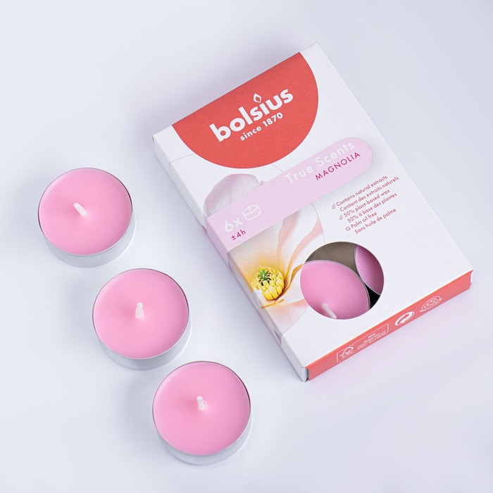 Набор чайных свечей ароматических bolsius "Магнолия", 6 шт, 4 часа
Набор чайных свечей ароматических bolsius "Магнолия", 6 шт, 4 часа
