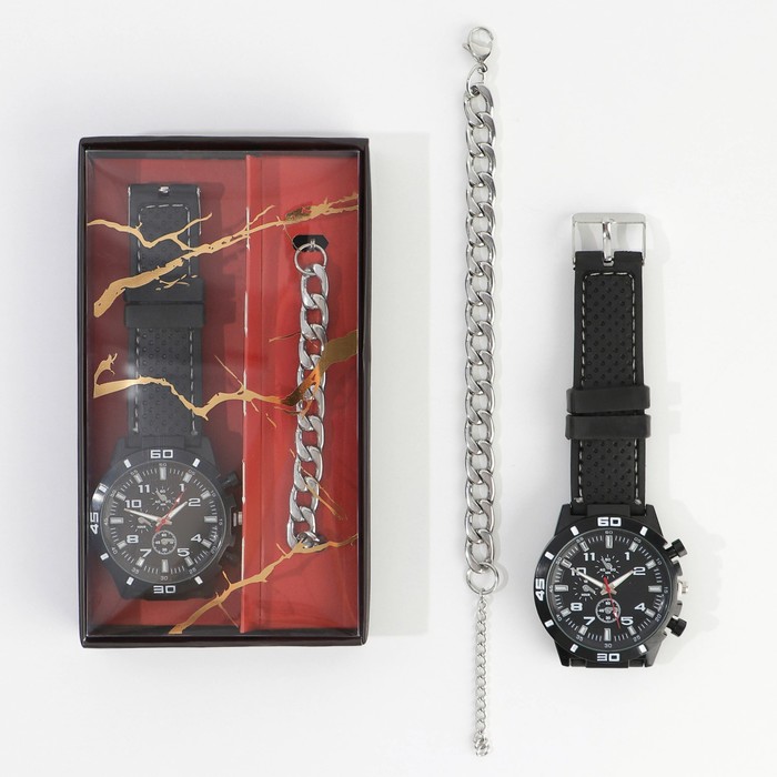 Набор: часы наручные и браслет «Ты»
Набор: часы наручные и браслет «Ты»