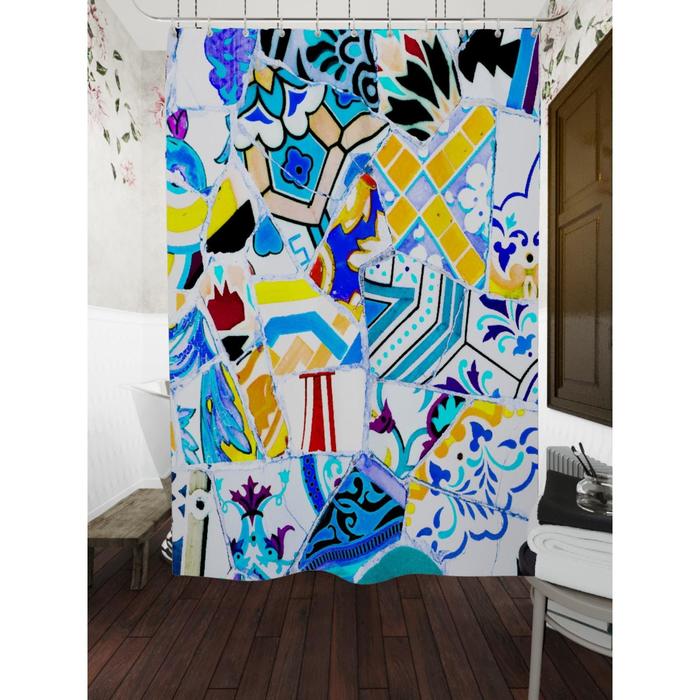 Штора для ванной «Красочная мозаика», размер 180х200 см
Штора для ванной «Красочная мозаика», размер 180х200 см