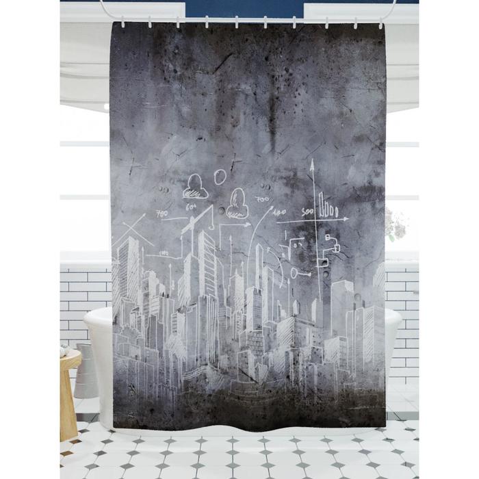 Штора для ванной «Мелом на черной доске», размер 180х200 см
Штора для ванной «Мелом на черной доске», размер 180х200 см