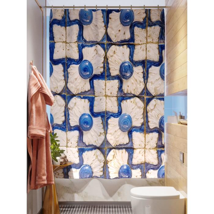 Штора для ванной «Португальская плитка», размер 180х200 см
Штора для ванной «Португальская плитка», размер 180х200 см