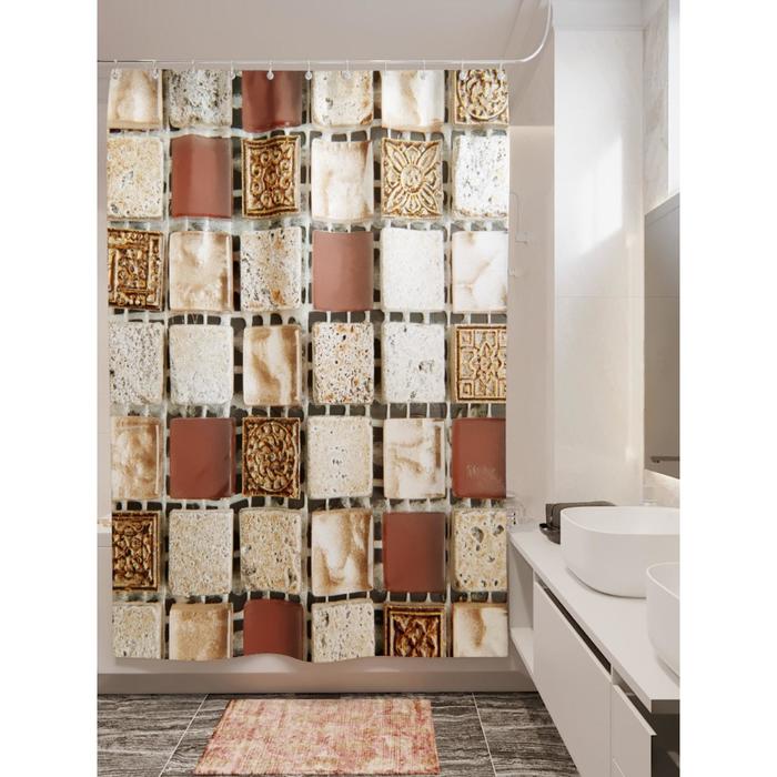 Штора для ванной «Текстурная мозаика», размер 180х200 см
Штора для ванной «Текстурная мозаика», размер 180х200 см