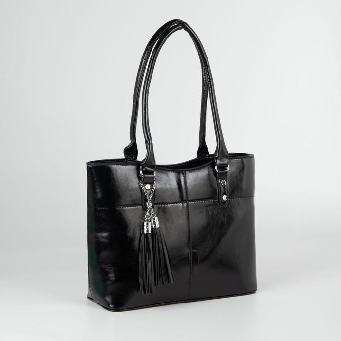 Сумка женская, отдел на молнии, наружный карман, цвет чёрный
Сумка женская, отдел на молнии, наружный карман, цвет чёрный