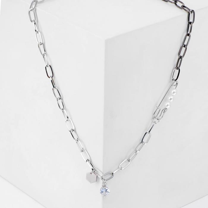 Кулон "Цепь" жемчужинки и стразы, цвет белый в серебре ,50см
Кулон "Цепь" жемчужинки и стразы, цвет белый в серебре ,50см