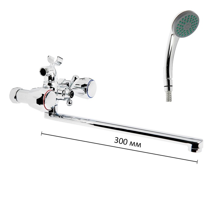 Смеситель для ванны "ЦС-СМ" ЭМ900812, двухвентильный, настенный, с душевым набором, хром
Смеситель для ванны "ЦС-СМ" ЭМ900812, двухвентильный, настенный, с душевым набором, хром