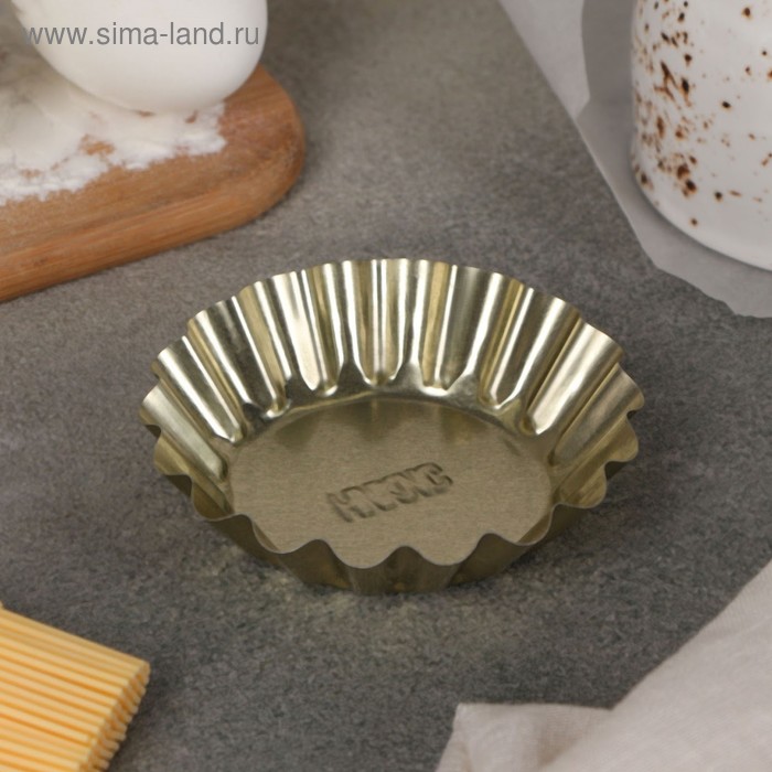 Форма для выпечки, h=2 см, d=8 см, антипригарное покрытие 
Форма для выпечки, h=2 см, d=8 см, антипригарное покрытие