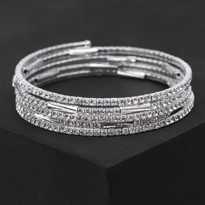 Браслет пружинка "Диско" четыре ряда с делениями, d=5,5, цвет белый в серебре
Браслет пружинка "Диско" четыре ряда с делениями, d=5,5, цвет белый в серебре