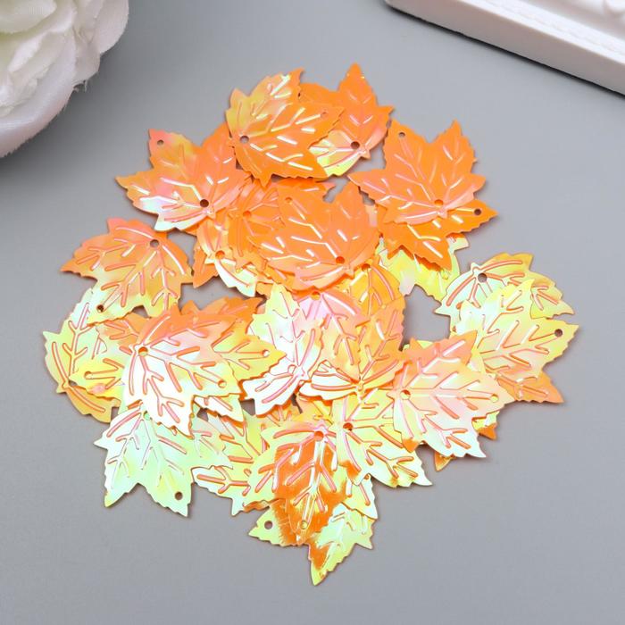 Пайетки "Кленовый лист" 2,2 см, 10 гр, оранжево-жёлтый
Пайетки "Кленовый лист" 2,2 см, 10 гр, оранжево-жёлтый