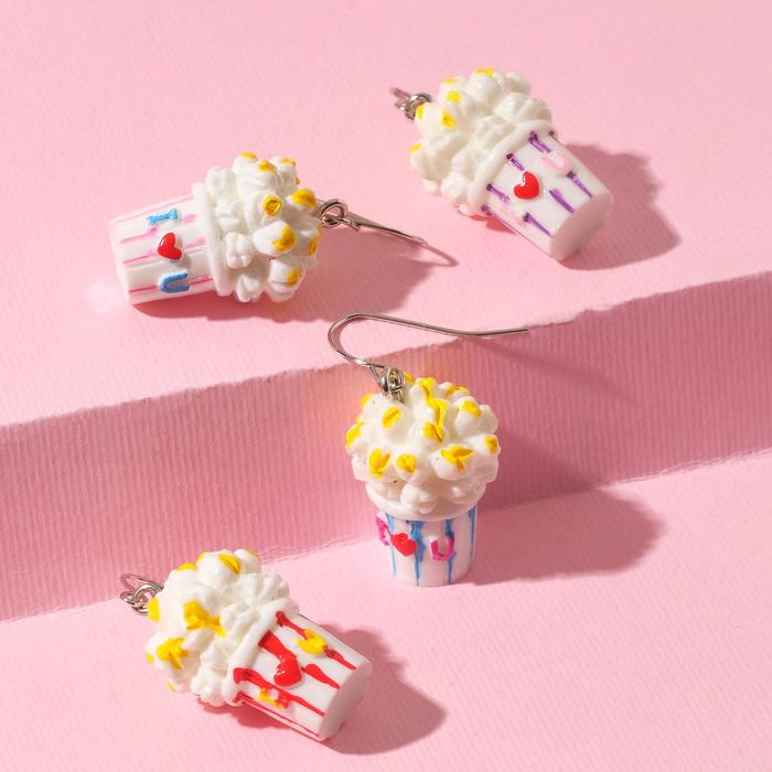 Серьги ассорти "Вкусняшки" попкорн, цветные
Серьги ассорти "Вкусняшки" попкорн, цветные