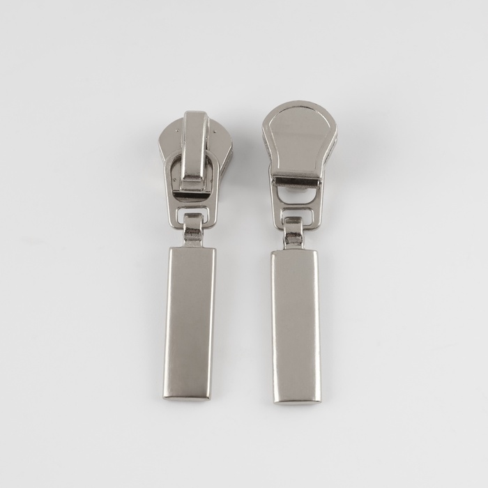 фото Замок автоматический для молнии «трактор», №5, 10 шт, цвет никель арт узор