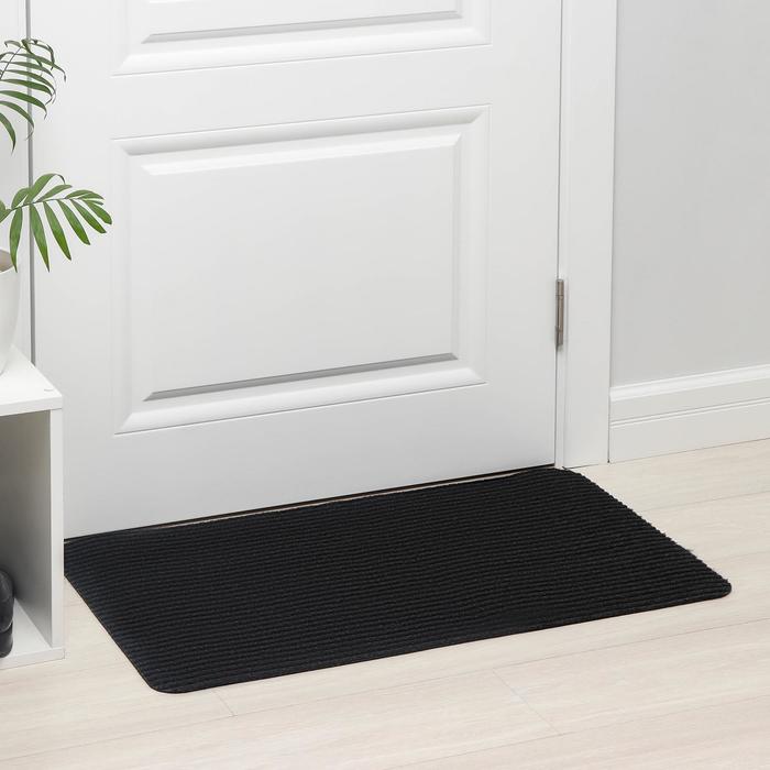 Коврик придверный влаговпитывающий Latt, 50×80 см, латексная пропитка, цвет чёрный
Коврик придверный влаговпитывающий Latt, 50×80 см, латексная пропитка, цвет чёрный