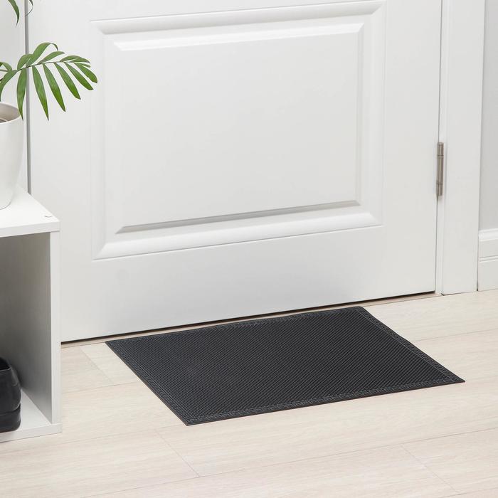 Коврик придверный резиновый Blåbär «Классик», 40×50 см, цвет чёрный
Коврик придверный резиновый Blåbär «Классик», 40×50 см, цвет чёрный