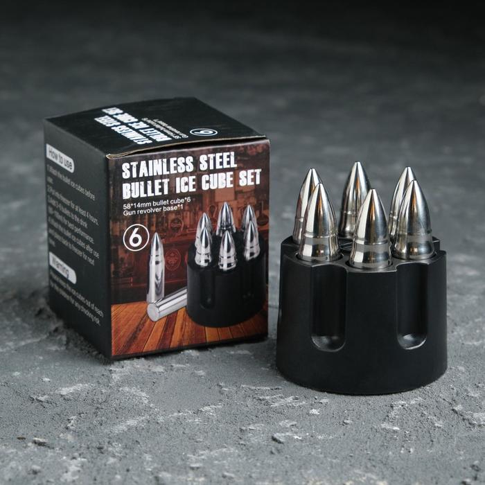 Пули для виски, охлаждающие, 6шт, на барабане
Пули для виски, охлаждающие, 6шт, на барабане