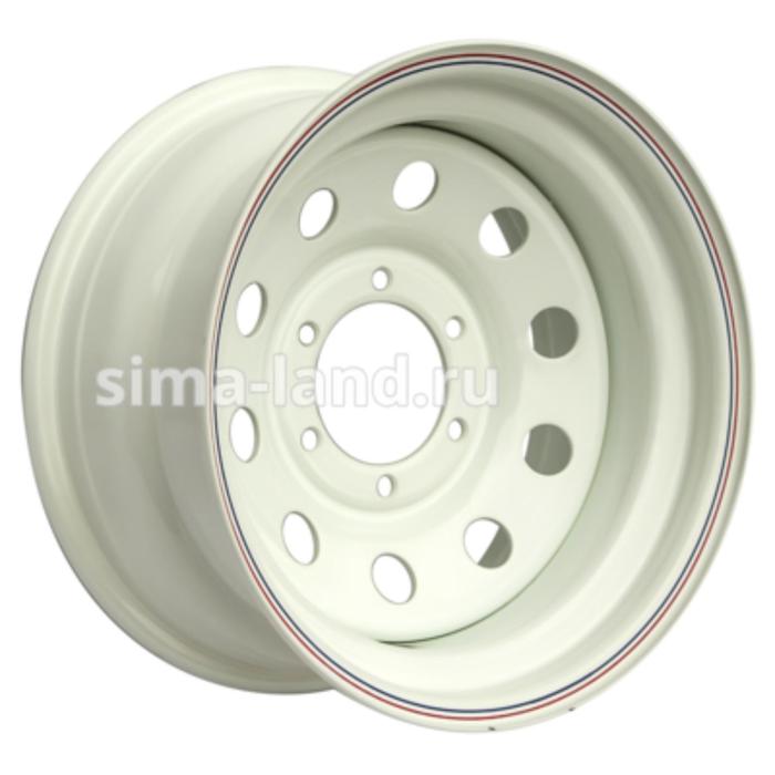 фото Диск штампованный nissan navara d40 2.5td 8x16 6x114.3 et0 d66 white orw (off road wheels)