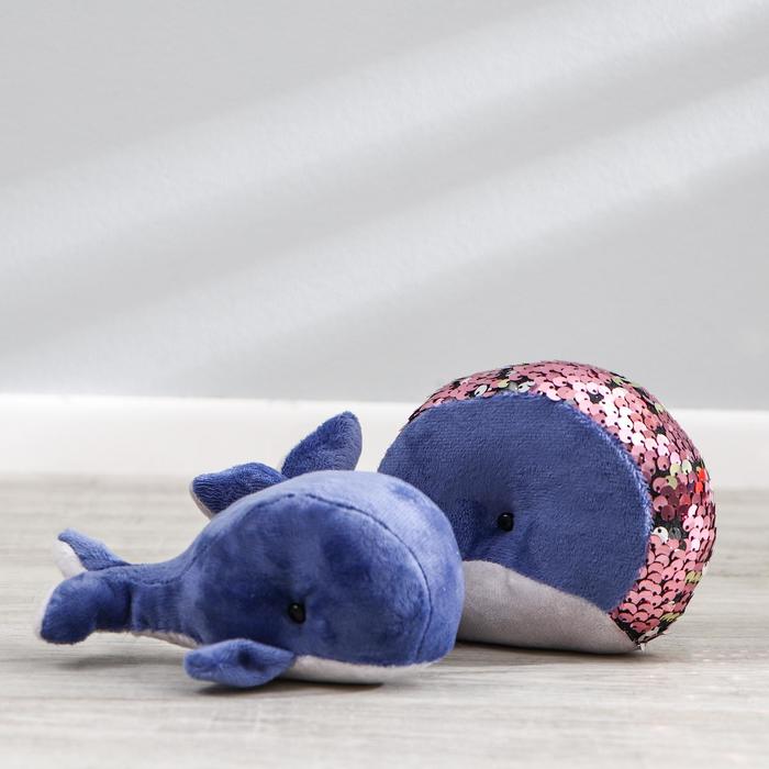 Игрушка мягкая «Кит с китёнком», с пайетками, 18 см, 12 см
Игрушка мягкая «Кит с китёнком», с пайетками, 18 см, 12 см