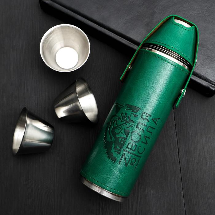 Туристическая фляга со стопками "№1", 300 мл
Туристическая фляга со стопками "№1", 300 мл