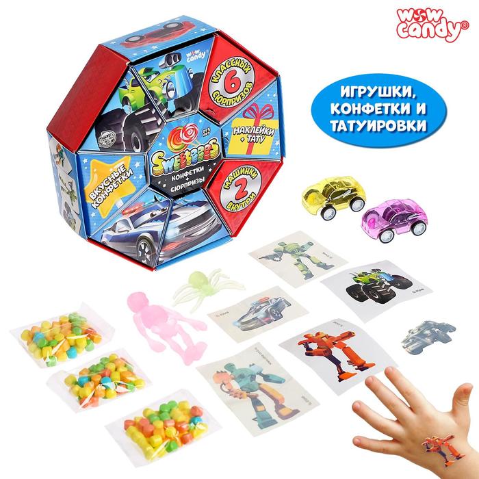 Набор с сюрпризами Sweeteees, конфеты, игрушка, наклейка, татуировка, МИКС
Набор с сюрпризами Sweeteees, конфеты, игрушка, наклейка, татуировка, МИКС