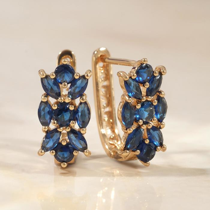 Серьги со стразами "Циркония" веточка, цвет синий в золоте
Серьги со стразами "Циркония" веточка, цвет синий в золоте