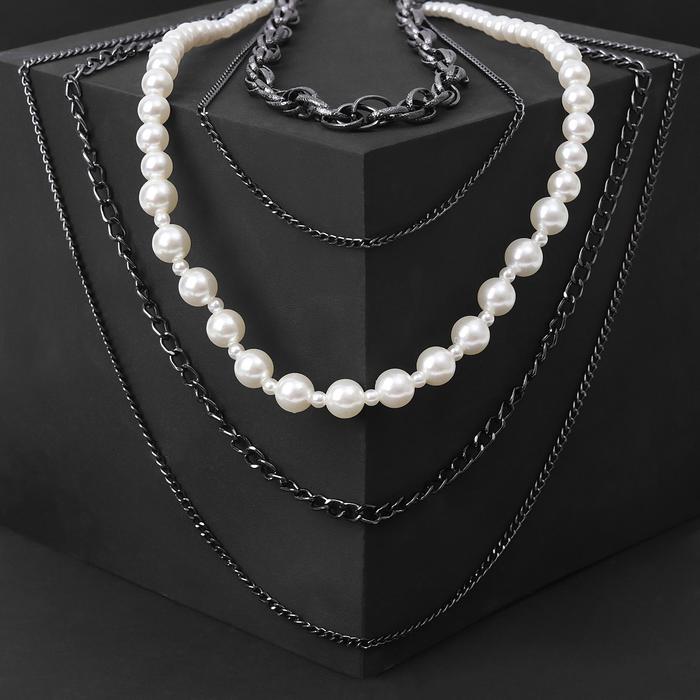 Колье "Цепь" жемчужная атмосфера, цвет бело-серый ,80см
Колье "Цепь" жемчужная атмосфера, цвет бело-серый ,80см