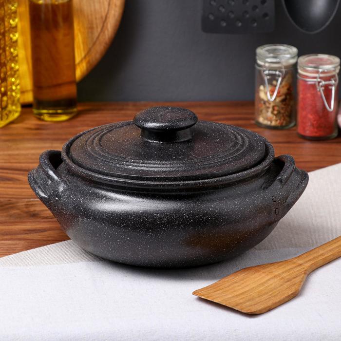 Горшок духовой "Гранит", чёрный, красная глина, 2 л
Горшок духовой "Гранит", чёрный, красная глина, 2 л