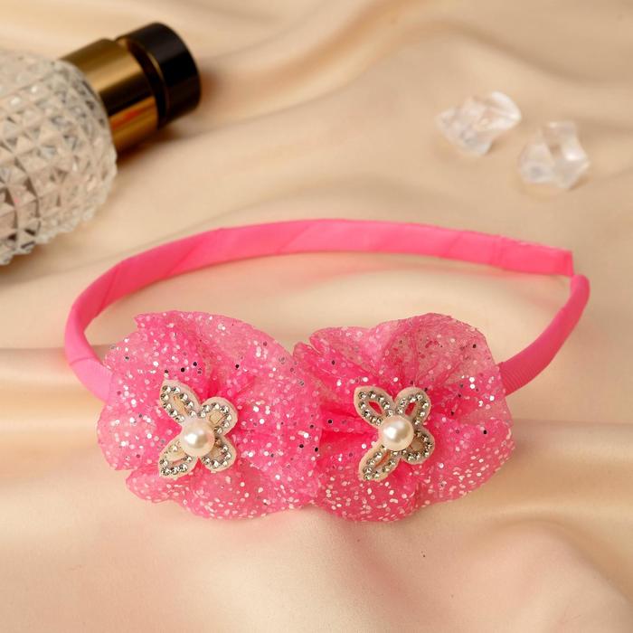 Ободок для волос "Алёнка" 0,5 см, сверкающие бабочки, розовый 
Ободок для волос "Алёнка" 0,5 см, сверкающие бабочки, розовый