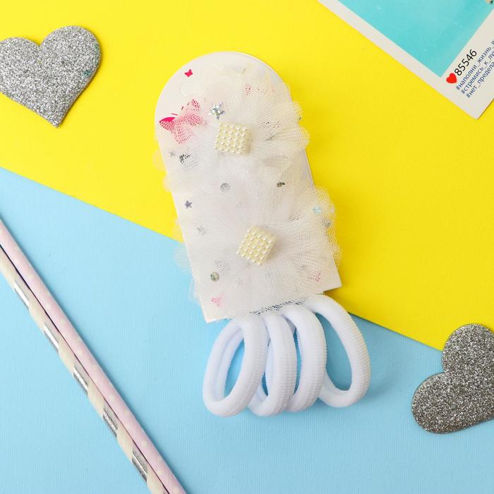 Набор для волос "Арина" (4 резинки, 2 зажима) кубики, белый
Набор для волос "Арина" (4 резинки, 2 зажима) кубики, белый