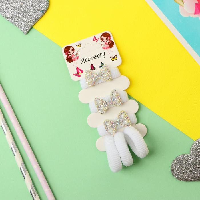 Резинка для волос "Лола" (набор 6 шт) бантики, белый
Резинка для волос "Лола" (набор 6 шт) бантики, белый