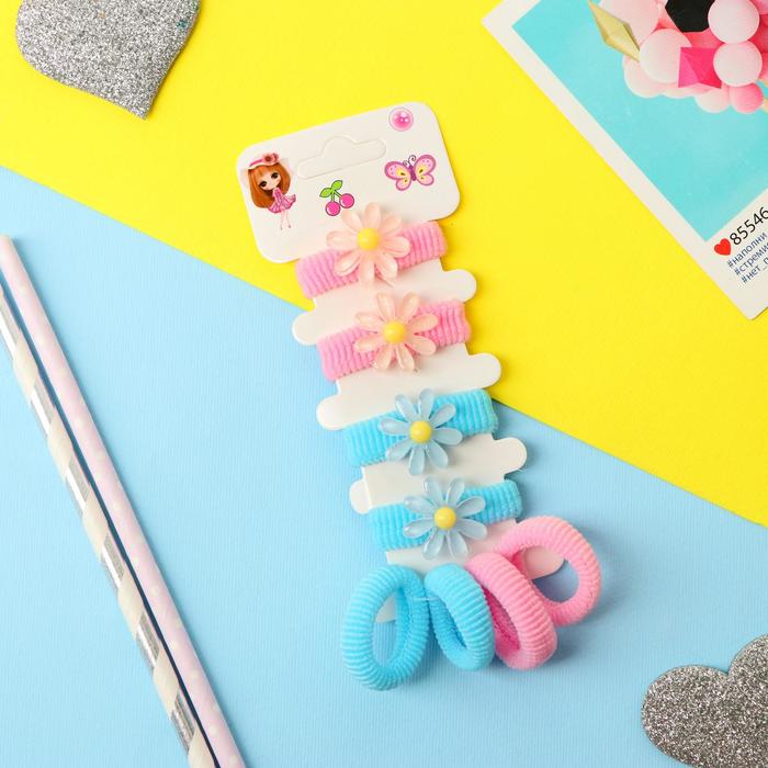 Резинка для волос "Лапочка" (набор 8 шт) цветочки, розово-голубой
Резинка для волос "Лапочка" (набор 8 шт) цветочки, розово-голубой