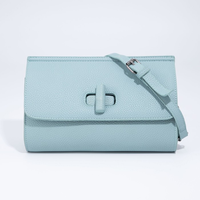 Сумка-мессенджер на клапане, цвет голубой
Сумка-мессенджер на клапане, цвет голубой